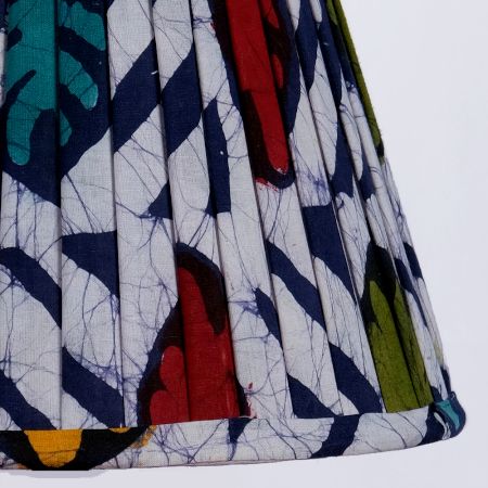 Multicolour Batik Pleated Empire Lampshade Large